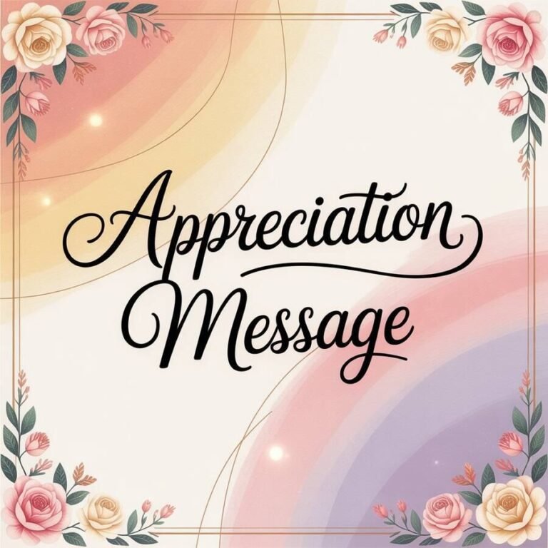 Appreciation messages