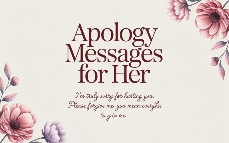 Apology Messages for Her