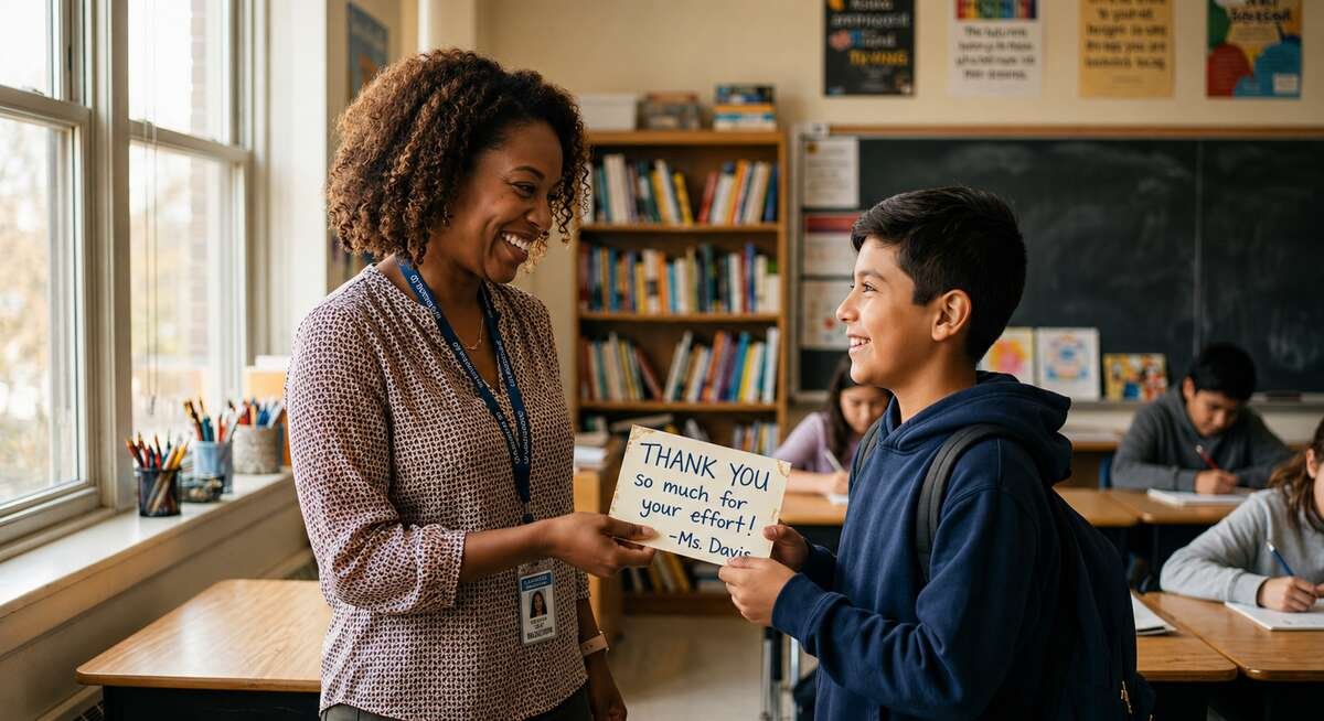teachers thank you message to students
